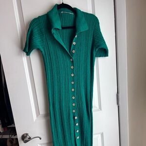 Free People Beach Crochet Cover-up in Green. Size XS.